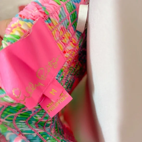 NEW Lilly Pulitzer Smocked Midi Dress Journey to the Jungle - Picture 9 of 12